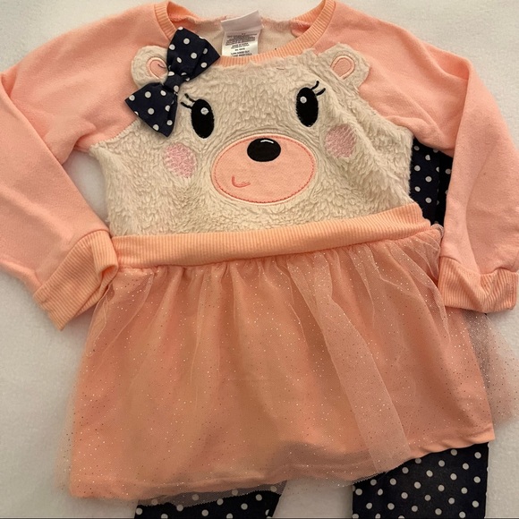 2 pc Bear & Polka Dot Set - Picture 2 of 6